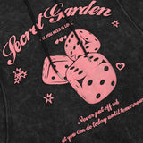 Men Hoodie Street Rock Dice Printed Pullover Sweatshirt