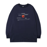 Men Long Sleeve Shirt Cartoon Printed Loose Long Sleeves T-shirt Men's Ins Street