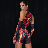 Women Jumpsuit Printed Sleeveless Jumpsuit Shorts for Women