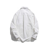 Unisex Jacket Autumn Plain Embroidered Long Sleeve Shirt
