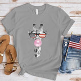 Women's Independence Day T Shirt round Neck Short Sleeve T-shirt