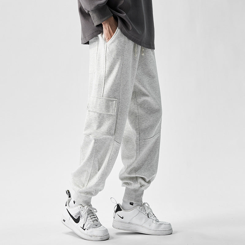 Men Sweatpants Fashion Brand Casual Pants Loose Autumn Ankle-Tied Overalls