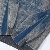 Men Hoodie Tie-Dyed Distressed Washed Hooded Sweater