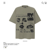 American vintage street T-shirt vintage loose cotton summer boys