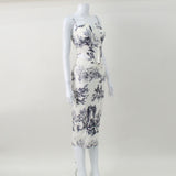Women Co-Ord Set Skirt Two-Piece Retro Printed Fashion