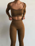Women Jumpsuit Autumn Long Sleeve U-Neck Slim Fit Fashion