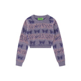 Women Sweater Short Sweater Autumn Crew Neck Long Sleeve
