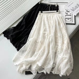 Women Skirt Mid-Length Mesh Dress