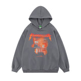 Men Hoodie Hooded Sweater Men's Spring and Autumn Graffiti Letter Printed Long Sleeve Loose Sports Pullover