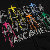 Men Hoodie Hip Hop Line Embroidered Letter Hooded Jacket