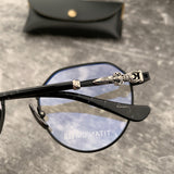 CHH Chrome Hearts Glasses Pure Titanium Ultra Light Polygon Vintage Rough Edge Glasses Frames