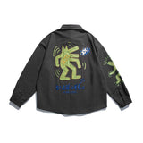 Unisex Jacket Autumn Cartoon Embroidered Printed Shirt