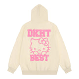 Men Hoodie Cartoon Animal Cat Printing Sweater Coat