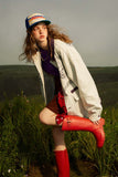 Unisex Jacket Autumn Vintage Color Matching Jacket Women's Clothing