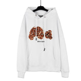 Palm Angle Hoodie Palm Angels Leopard Print Broken Head Bear Embroidered Hoodie Couple