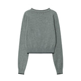 Women Sweater Girls' Autumn Crew Neck Long Sleeve Casual