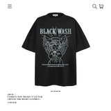 American vintage street T-shirt pure cotton retro men's and women's summer loose