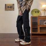 Men Sweatpants Pants Niche Design Loose Straight Casual