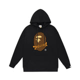 Bathing Ape Hoodie Autumn/Winter Letter Print Loose Hoodie Pullover Ape Sweater