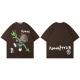 Men T Shirt Printed Short Sleeve T-shirt for Men and Women Hip Hop Couple