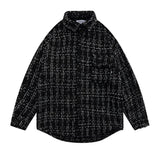 Men Long Sleeved T Shirt Plaid Shirt Long Sleeve Men's Ins Loose Street Lapel Shirt Autumn Coat