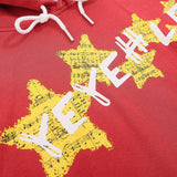 Men Hoodie Five-Pointed Star Note Printed Hoodie