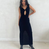 Women Sweater Dress Sexy Cutout Tight Skirt Knitted Spring/Summer