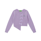 Women Sweater Short Sweater Decorative Long Sleeve Girls' Tops
