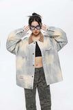 Unisex Jacket Autumn Monochrome Denim Coat Women's Clothing