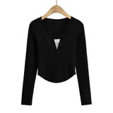 Women T-Shirt Long-Sleeved T-shirt Women's Autumn Design Blouse Bottoming Shirt