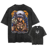 Hip Hop Washed Oversize T Shirt Men Streetwear Japanese