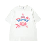 Men T Shirt Fashion Brand Heart Printing Short-Sleeved T-shirt Men and Women Couple