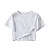 Women T-Shirt Short-Sleeved T-shirt Women's Short Loose Top