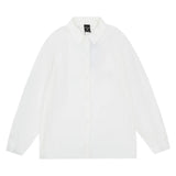 Men Long Sleeve T Shirt Men's Spring and Autumn Loose and Simple Embroidery Cardigan Shirt