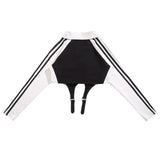 Women Hoodie Autumn Stitching Letters Printed Long-Sleeved Top