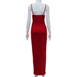 Women Desses Suspender Skirt Ruffled Dress Long Skirt