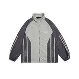 Unisex Jacket Fall Color-Blocking Sports Stand Collar Jacket