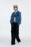 Unisex Jacket Fall Filler Washed Denim Jacket Women's Clothing