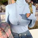 Women's Long Sleeve Shirt Top for Autumn and Winter