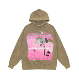 Men Hoodie Character Printed Hoodie Men Hiphop Hip Hop Rock Washed Distressed Loose Hoodie