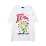 Men T Shirt Fashion Brand Printing Short-Sleeved T-shirt Men and Women Casual Couple