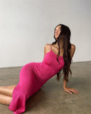 Women Sweater Dress Mid-Length Tight Knitted Dress Summer Dress