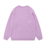 Women Sweater Cinnamoroll Babycinnamoroll Jacquard round Neck Sweater Loose Long Sleeve Autumn and Winter