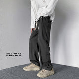 Men Sweatpants Drawstring Straight Pants Men's Spring and Autumn High Street Fashion Brand Loose