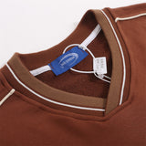 Men Hoodie Letter V-neck Sweatshirt Men's Loose Casual Long Sleeves Spring and Autumn