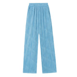 Palazzo Pants Design Sense Niche Corrugated Straight Wide-Leg Pants Women's Casual