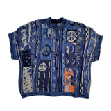 Kapital T Shirt Pingtian Hehong Vintage Knitted Sweater Pullover Loose Short Sleeve Vest