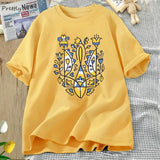 Ukrainian Trident T-shirt Women Men Cotton Ukraine