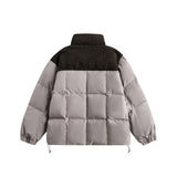 Unisex Jacket Winter Minimalist Stand Collar Stitching down Jacket