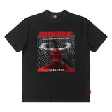 Men T Shirt Astronaut Printed Short-Sleeved T-shirt Men's Summer Top Loose